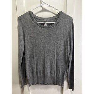 Azur Collection Lightweight Knit Grey Fall Sweater Pullover Women’s Medium